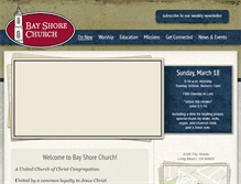 Tablet Screenshot of bayshorechurch.org